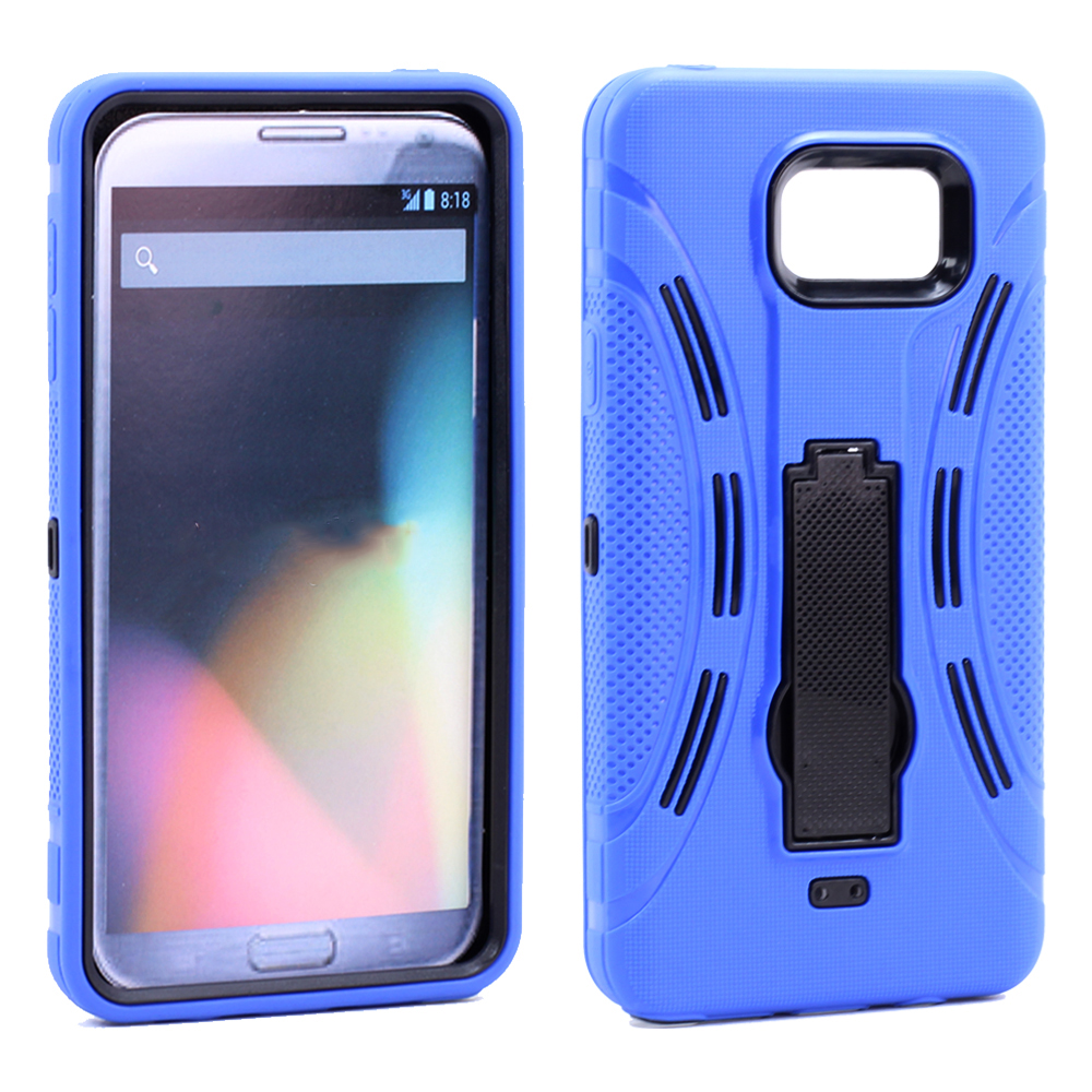 Samsung Galaxy S6 Edge Plus Armor Hybrid Stand Case (Blue)